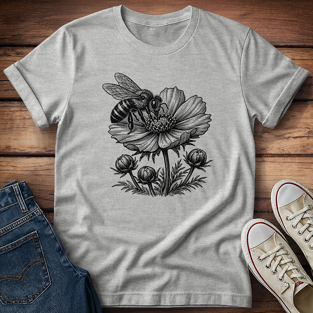 Honeybee and Cosmos in Bloom T-Shirt