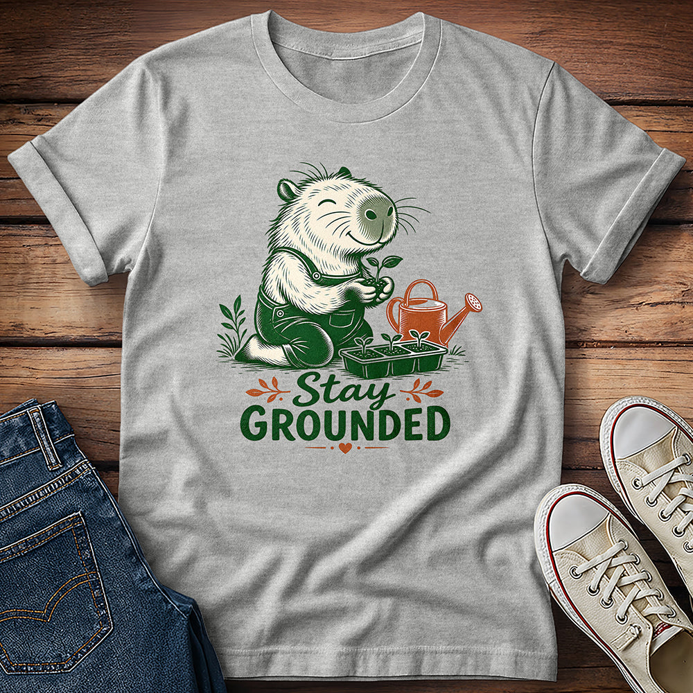 Capybara Gardening - Stay Grounded T-Shirt