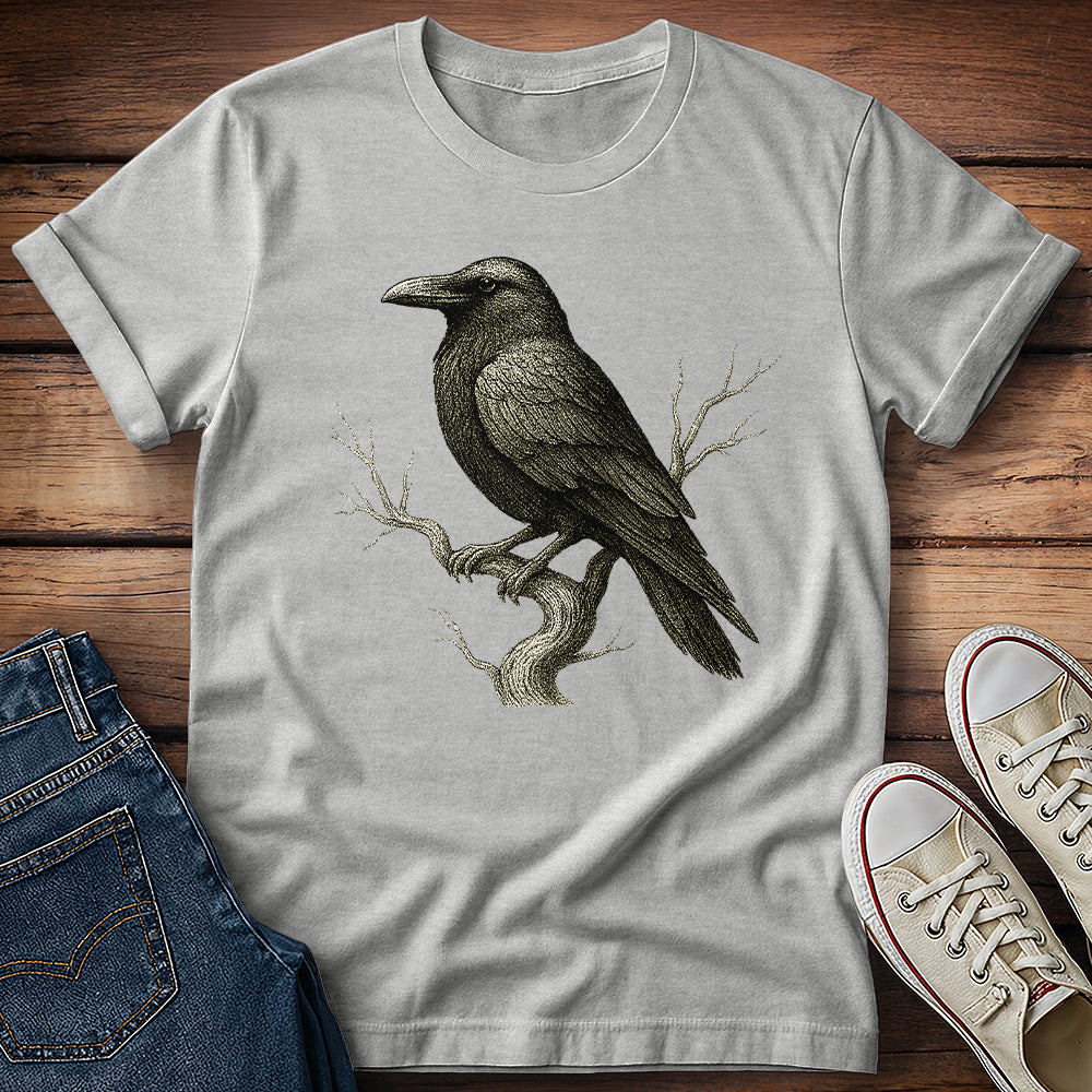 Crow on Branch T-Shirt
