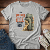 The Fourth Is Hell for My Dog - English Bulldog T-Shirt