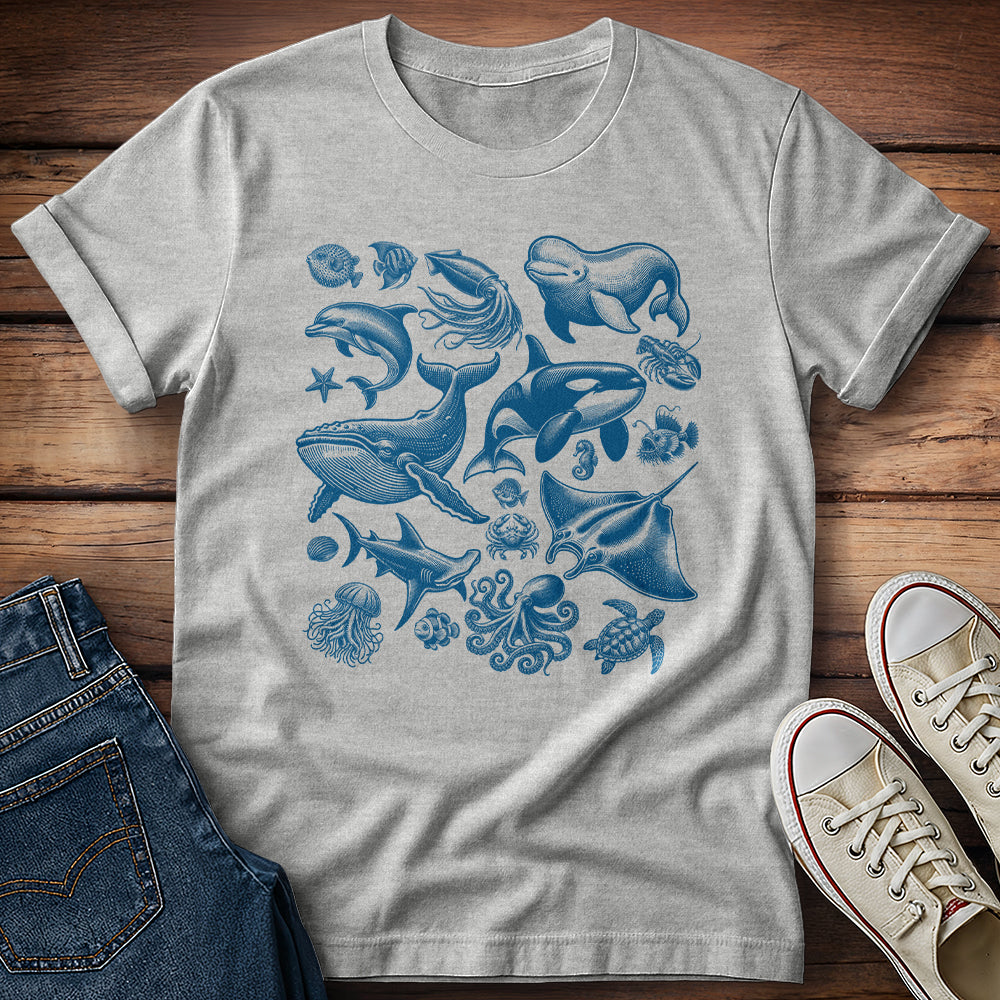 Ocean Life Collage T-Shirt