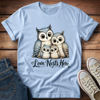 Owl Family - Love Nests Here T-Shirt