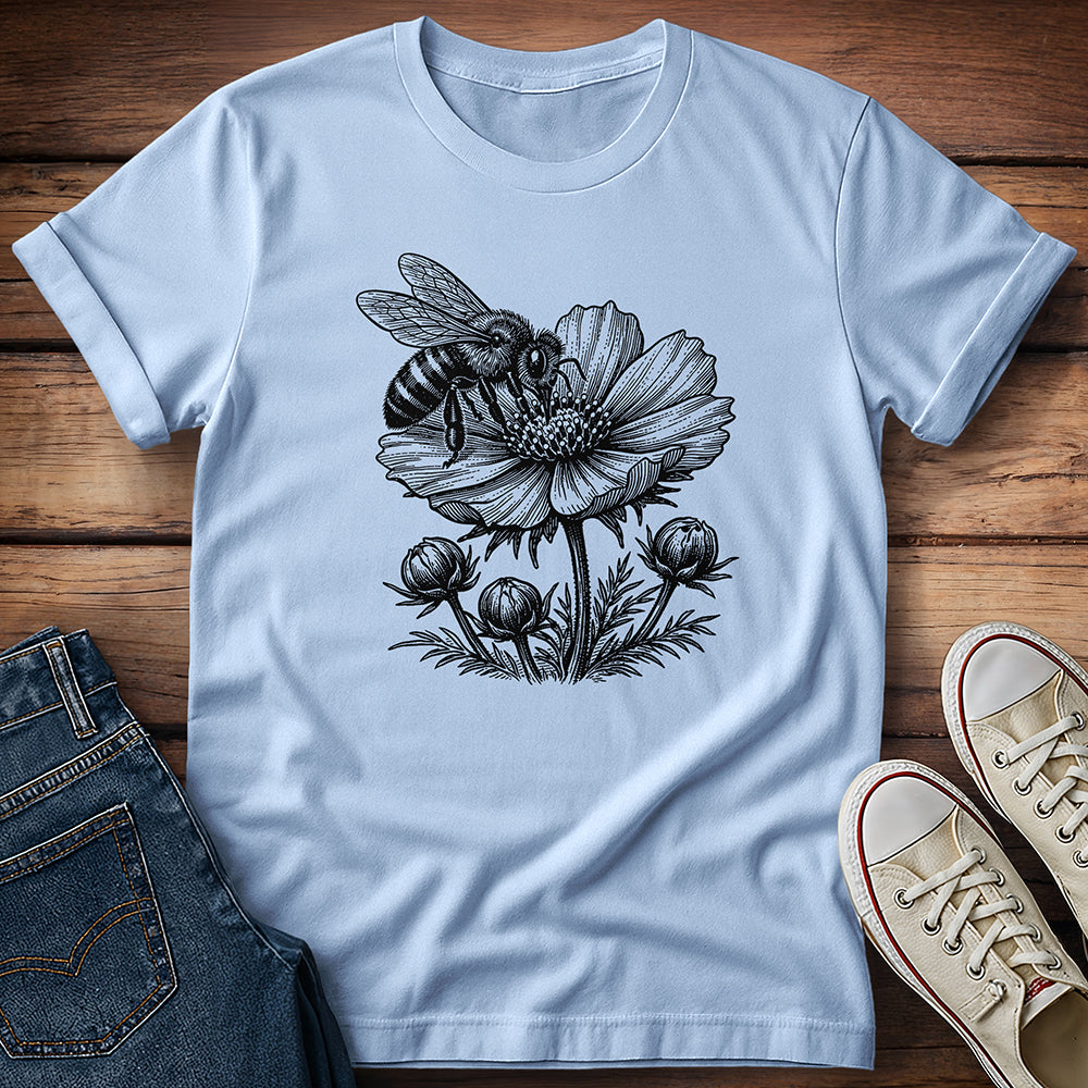 Honeybee and Cosmos in Bloom T-Shirt