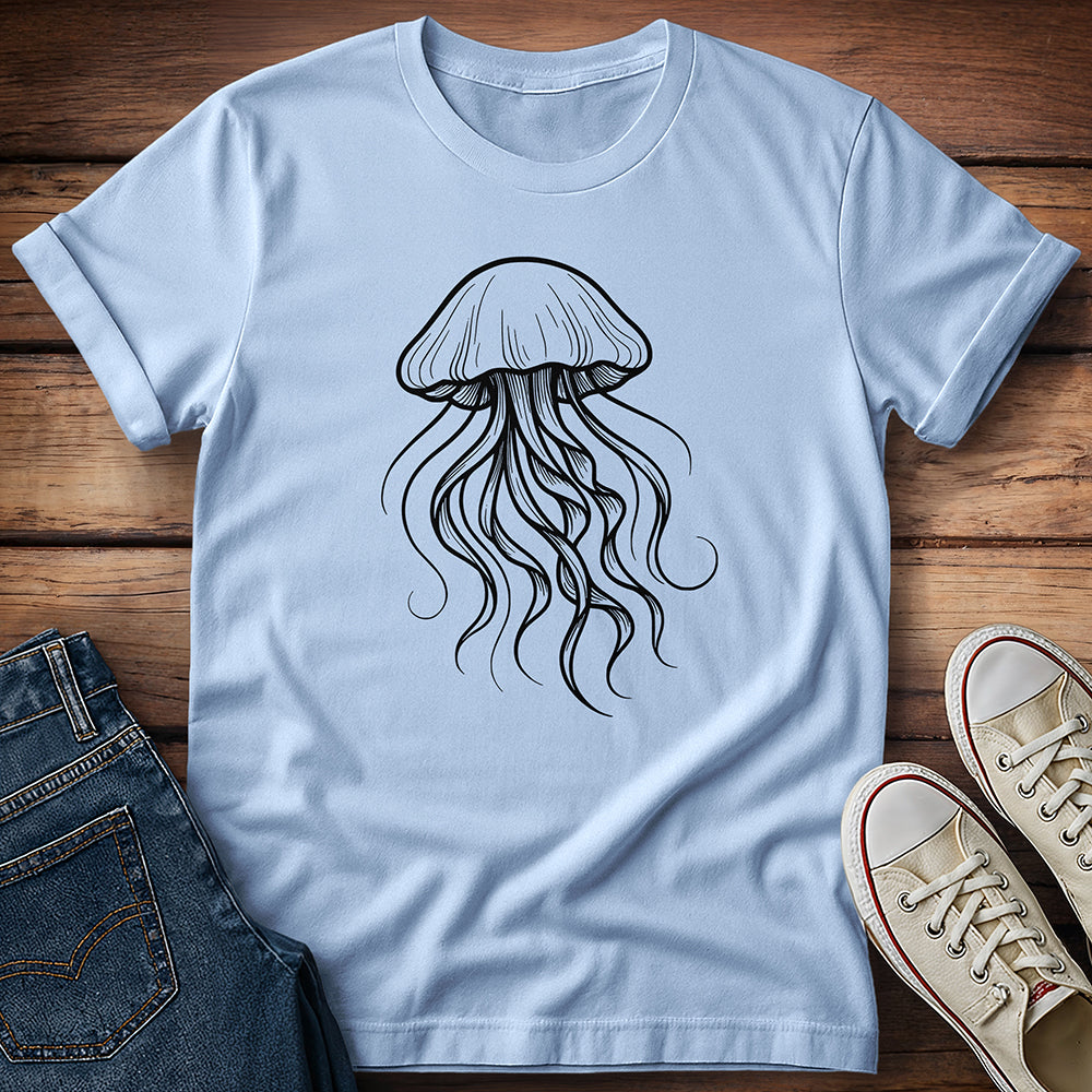 Line Drawn Jelly Fish T-Shirt