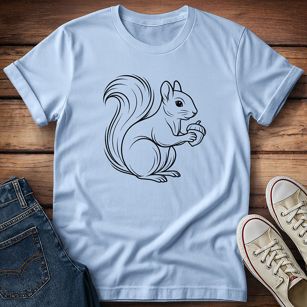 Squirrel Line Art T-Shirt