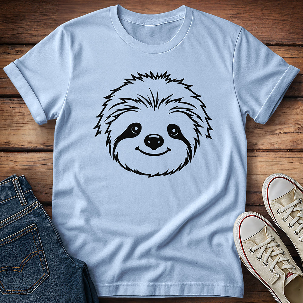 Baby Sloth Line Art T-Shirt