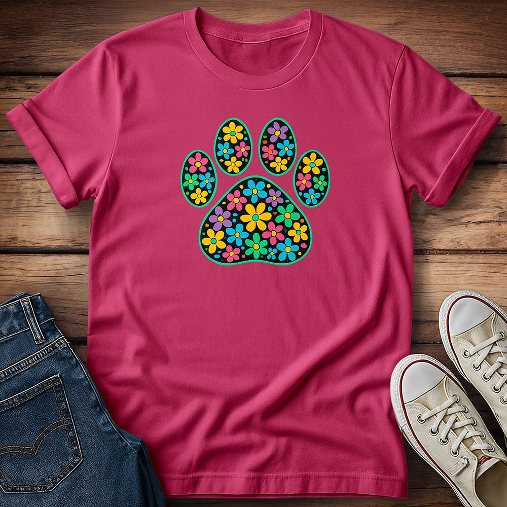 Flowered Paw T-Shirt