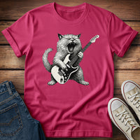 Persian Cat Playing Electric Guitar T-Shirt