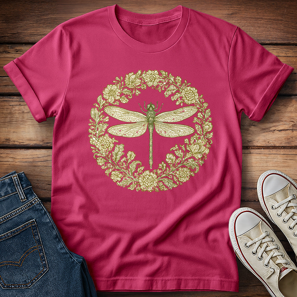 Floral Dragonfly T-Shirt