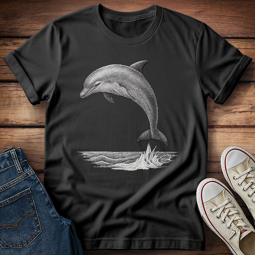 Stippled Dolphin T- Shirt