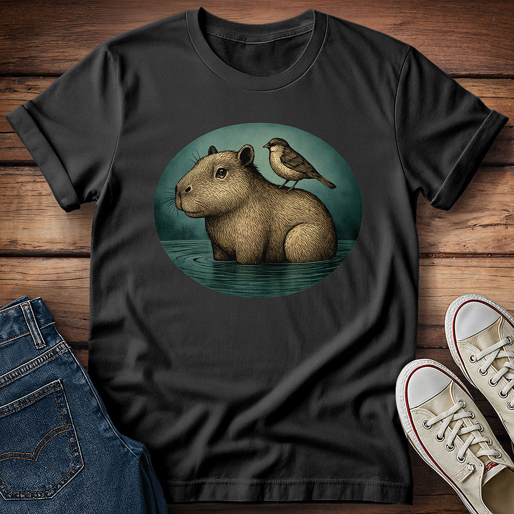 Capybara and Sparrow T-Shirt