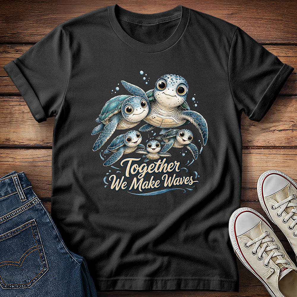 Turtle Family - Together We Make Waves T-Shirt