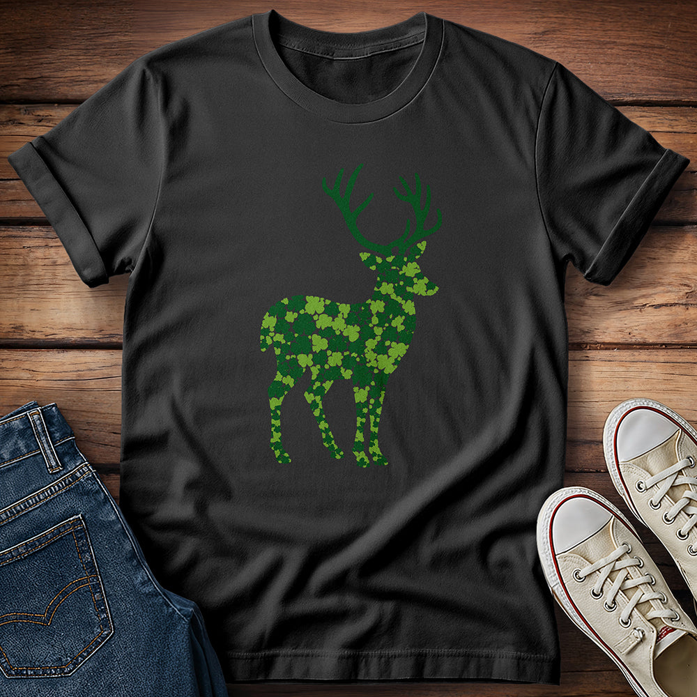 Shamrock Clover Deer  T-Shirt