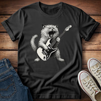 Persian Cat Playing Electric Guitar T-Shirt