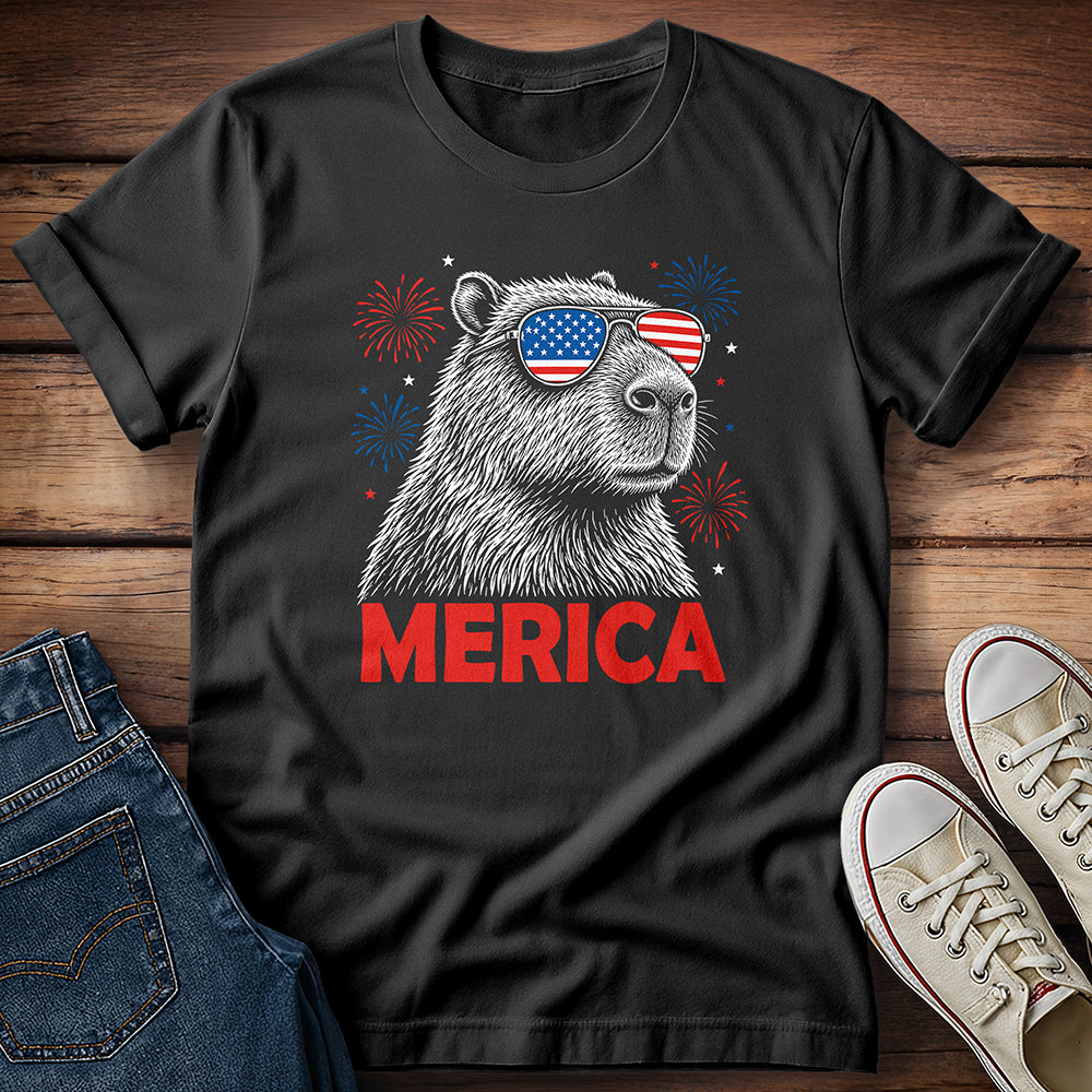 Merica Capybara T-Shirt