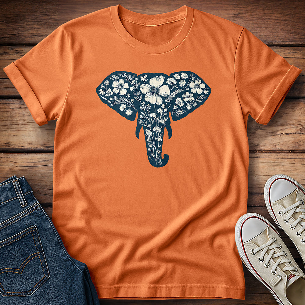 Floral Elephant T-Shirt