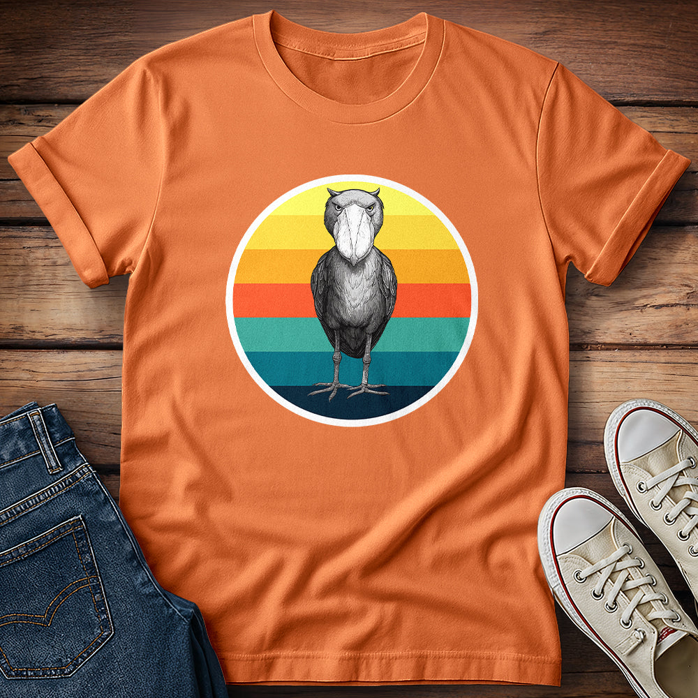 Retro Shoe-Billed Stork T-Shirt