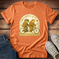 Cottagecore Frogs Riding Tandem T-Shirt