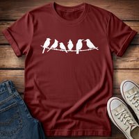 Birds on Wire Silhouette T-Shirt