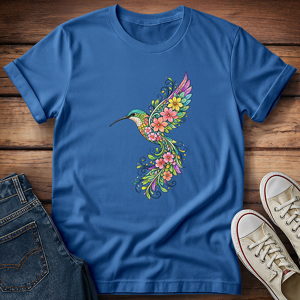 Floral Symphony Hummingbird T-Shirt