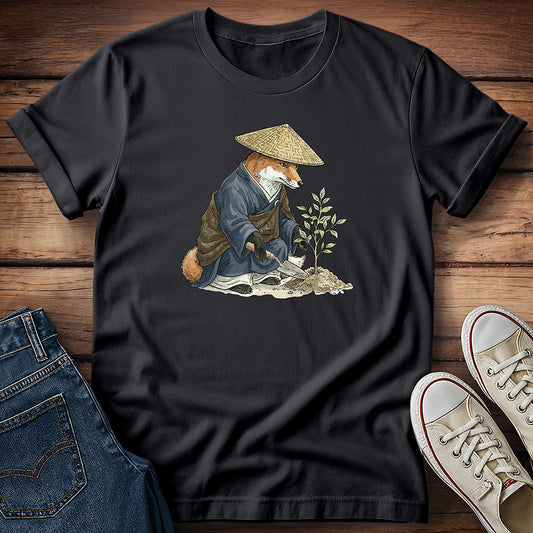 Zen Fox Gardener - Grow at Your Own Pace T-Shirt