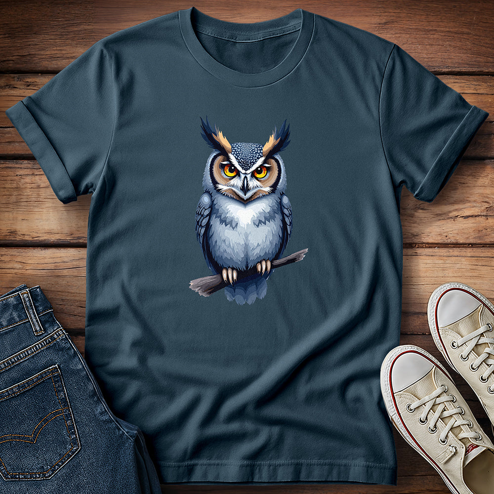 Horned Owl: Midnight Perch T-Shirt