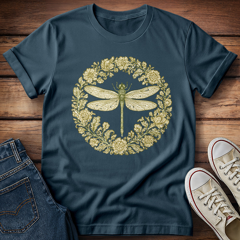 Floral Dragonfly T-Shirt