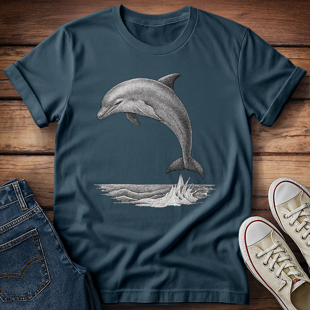 Stippled Dolphin T- Shirt