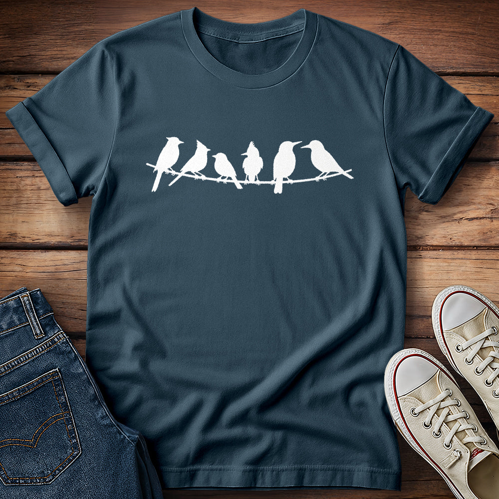 Birds on Wire Silhouette T-Shirt