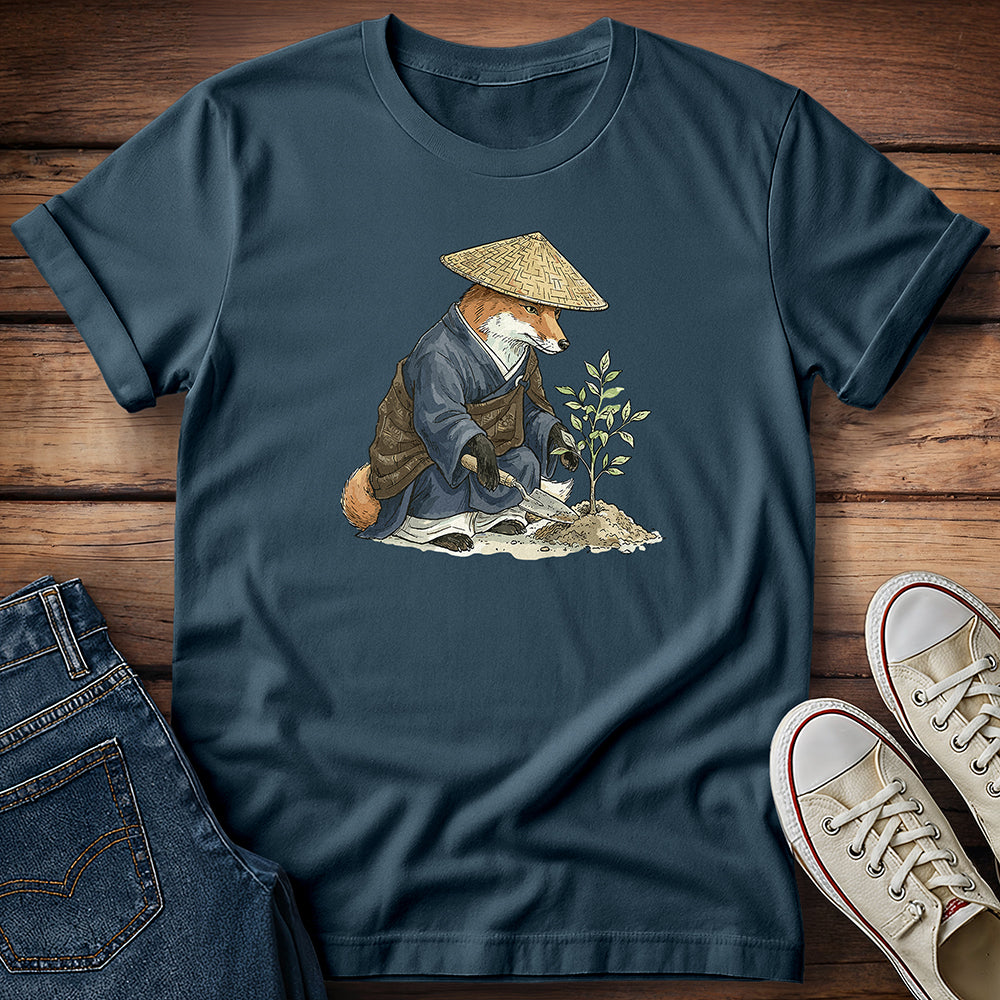 Zen Fox Gardener - Grow at Your Own Pace T-Shirt