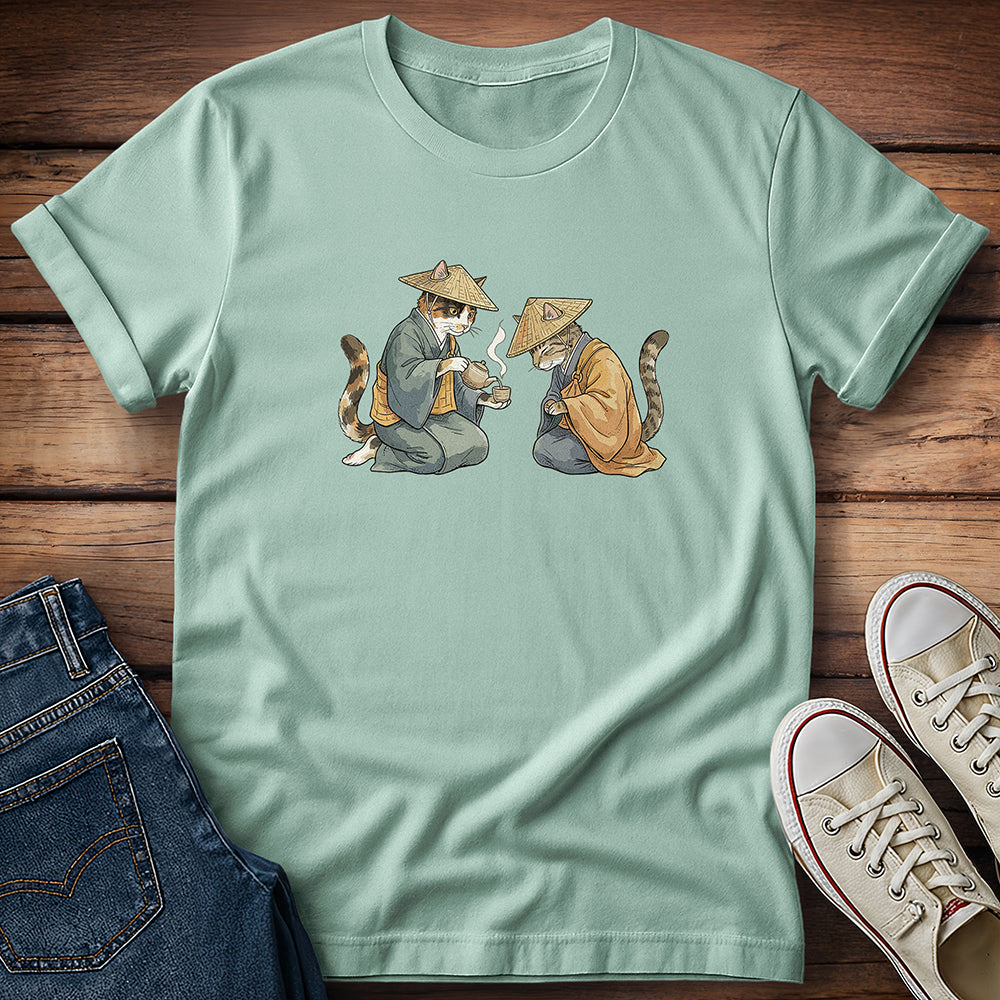Zen Tea Cats - Paws and Reflect T-Shirt