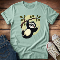 Sloth Wearing Chunky Glasses Hanging From Tree T-Shirt