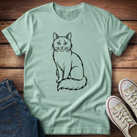 Line Art Cat T-Shirt
