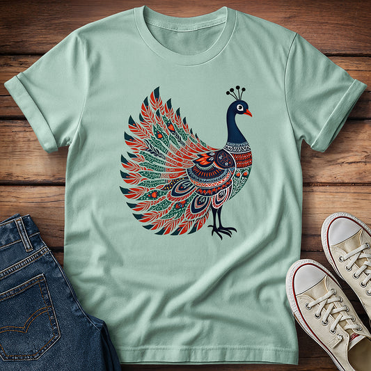 Multicolor Peacock T-Shirt