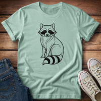 Line Art Reccoon T-Shirt