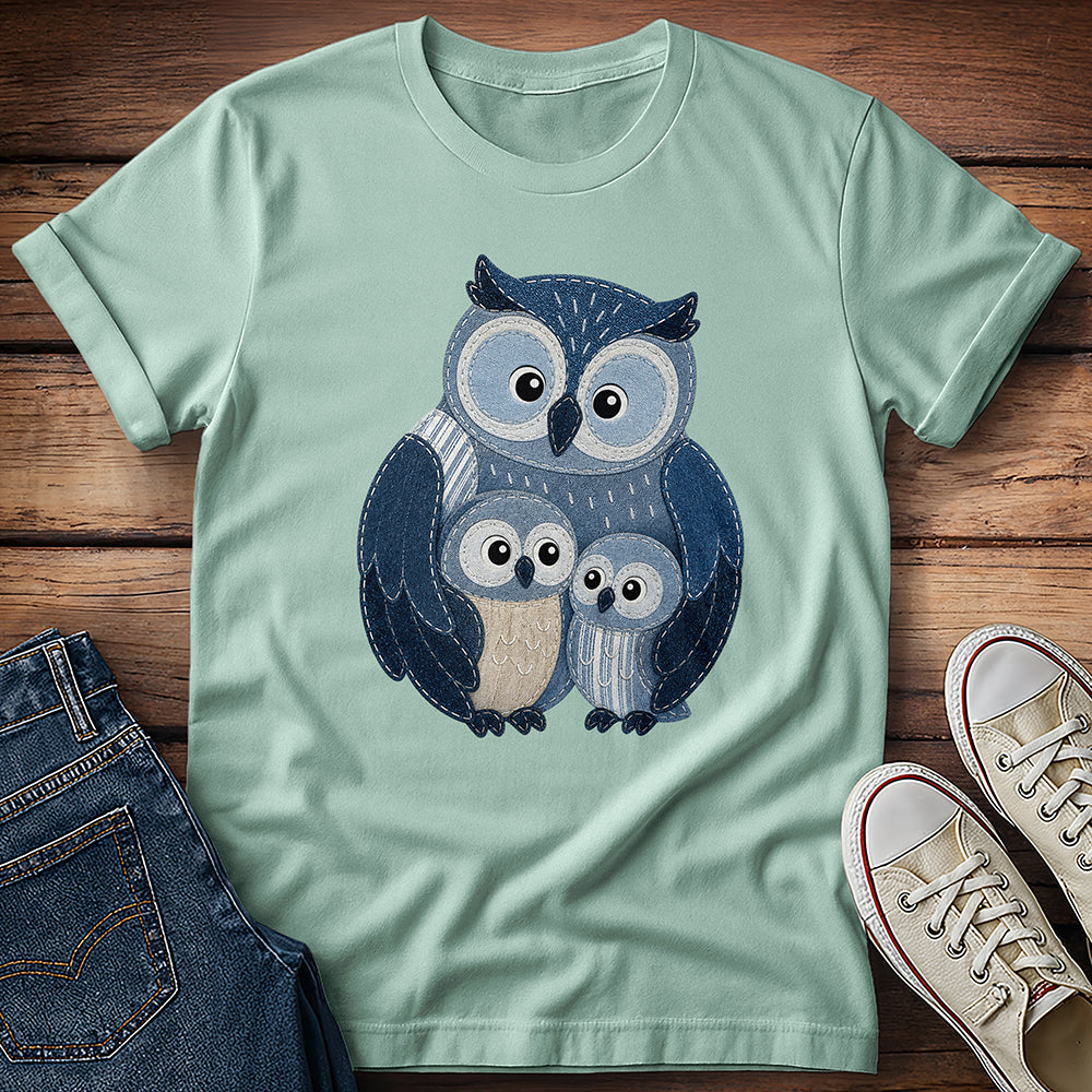 Patchwork - Owl Family T-Shirt