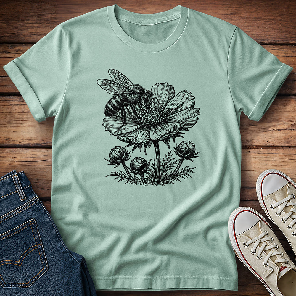 Honeybee and Cosmos in Bloom T-Shirt