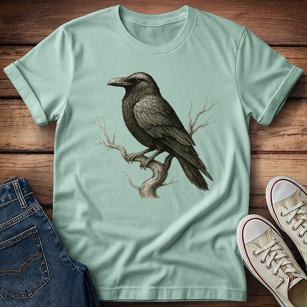 Crow on Branch T-Shirt