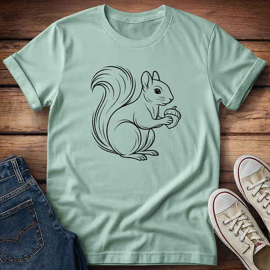 Squirrel Line Art T-Shirt