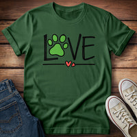 Love Dog Paw Print T-Shirt