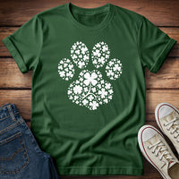 Doggy Shamrock Paw Print T-Shirt