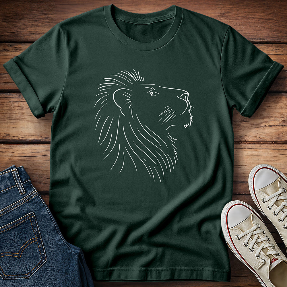 Lion Line Art T-Shirt