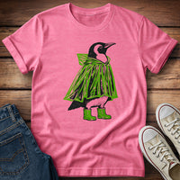 Penguin in Boots Green T-Shirt