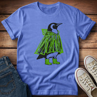 Penguin in Boots Green T-Shirt