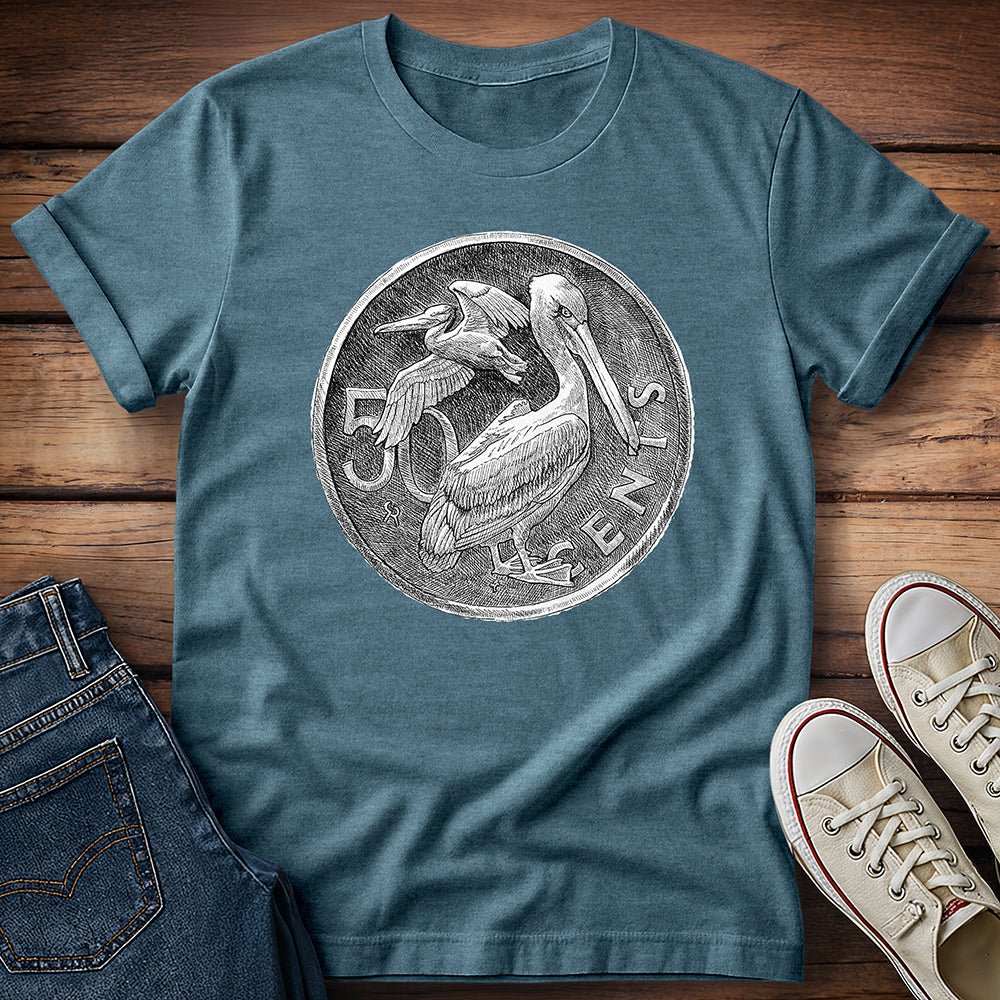 British Virgin Island Pelican Coin T-Shirt