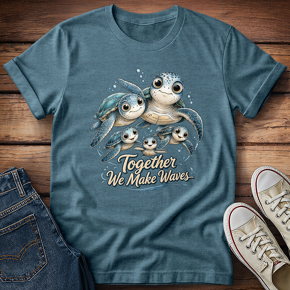 Turtle Family - Together We Make Waves T-Shirt