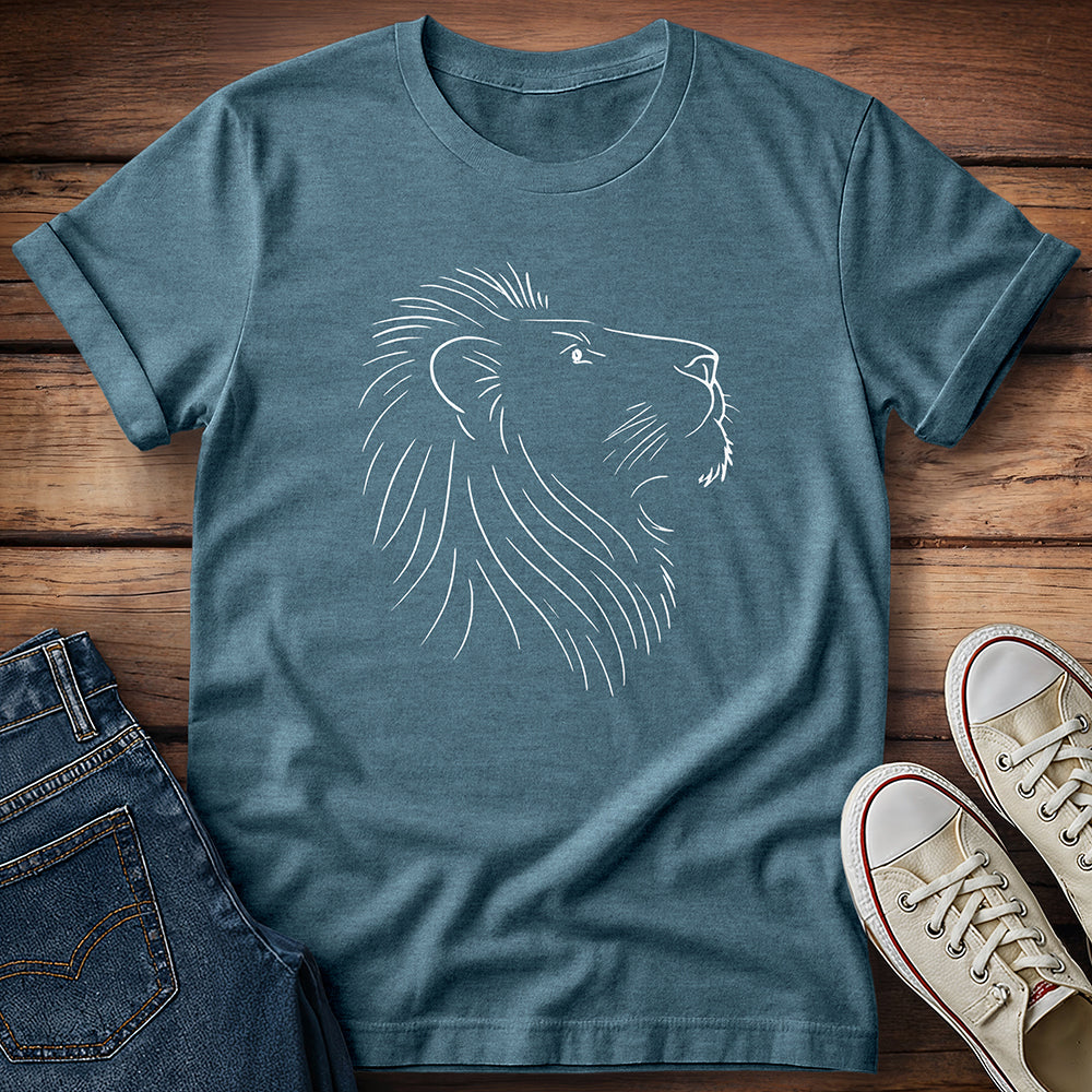 Lion Line Art T-Shirt