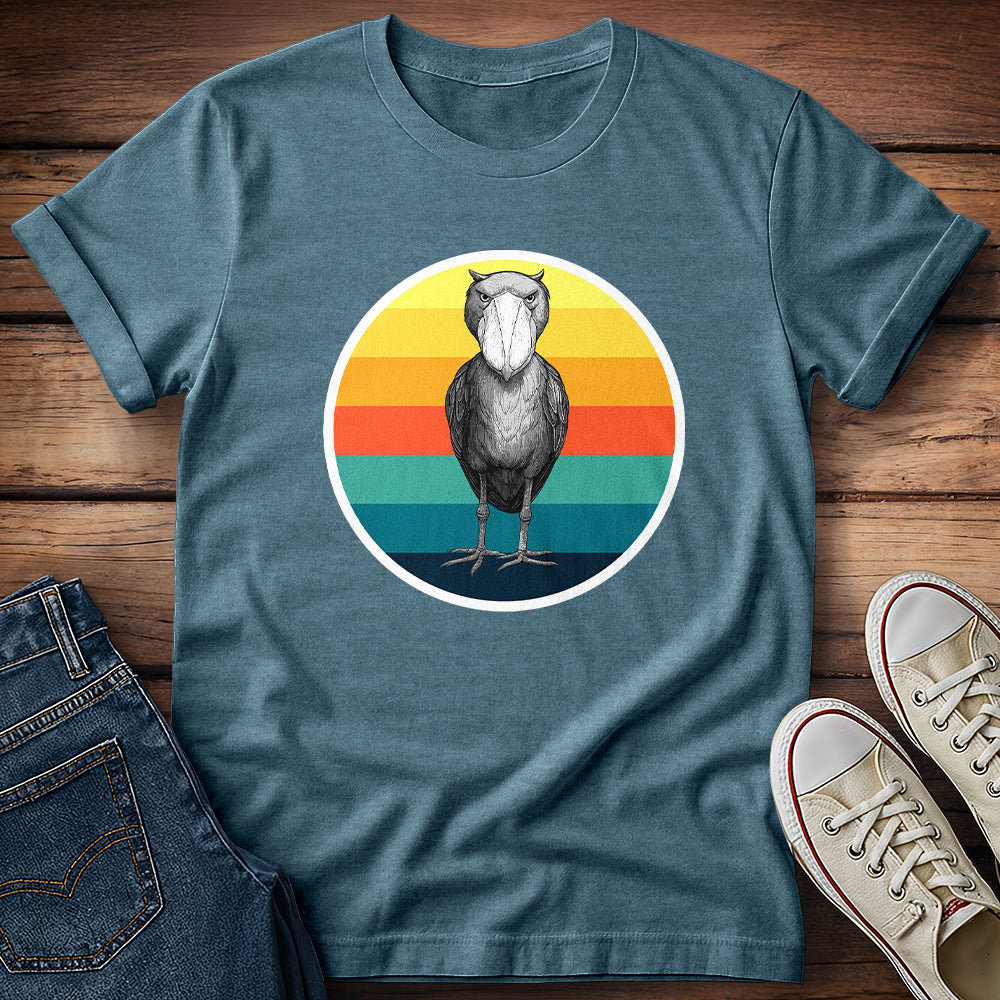 Retro Shoe-Billed Stork T-Shirt