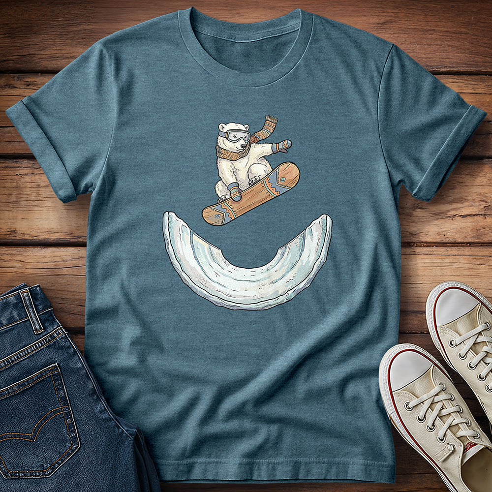 Polar Bear Snowboarding a Halfpipe T-Shirt