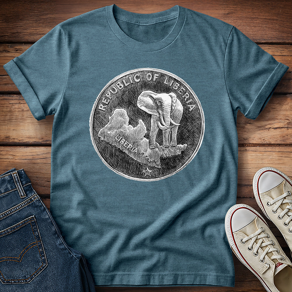 Elephant Coin - Liberia T-Shirt